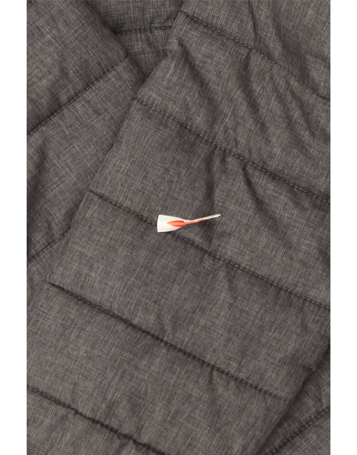 Ellesse Womens Hooded Wattierte Jacke UK 6 XS Graues Nylon
