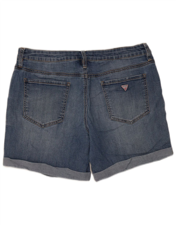 Guess Damen-Jeansshorts mit niedriger Taille, W31, mittelblaue Baumwolle