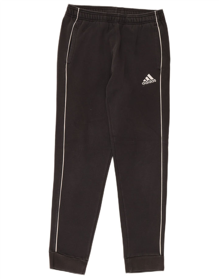 Adidas Herren-Trainingshose, Jogginghose, klein, grau gestreift, Baumwolle
