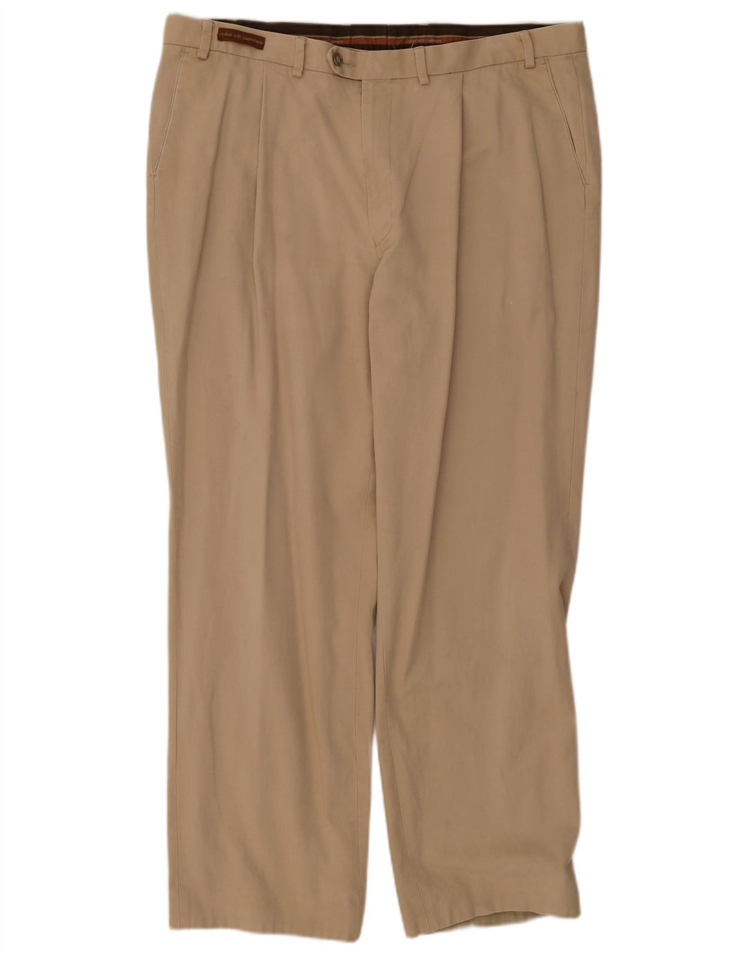 Marks & Spencer Herren-Anzughose mit Pegged-Anzug, W40, L33, beige Baumwolle