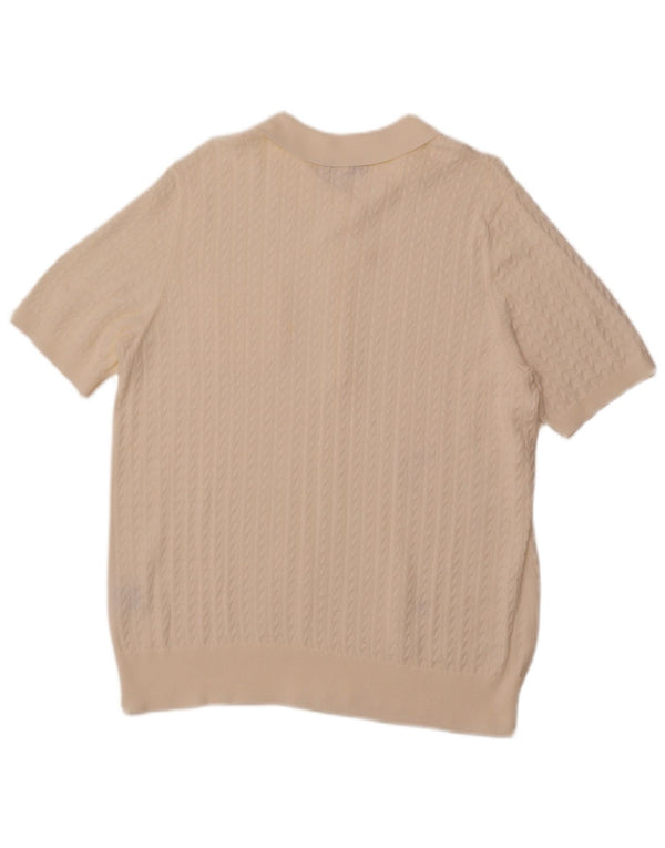 MONA Damen Kurzarm-Pullover mit Rollkragen, EU 48, 2XL, gebrochenes Weiß