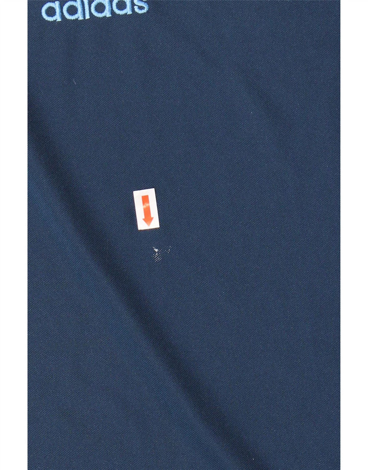 ADIDAS Herren Climalite T-Shirt Top Medium Marineblau Colourblock Polyester