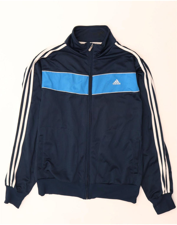 ADIDAS Herren-Trainingsanzug-Top-Jacke, UK 42/44, groß, Marineblau, Farbblock
