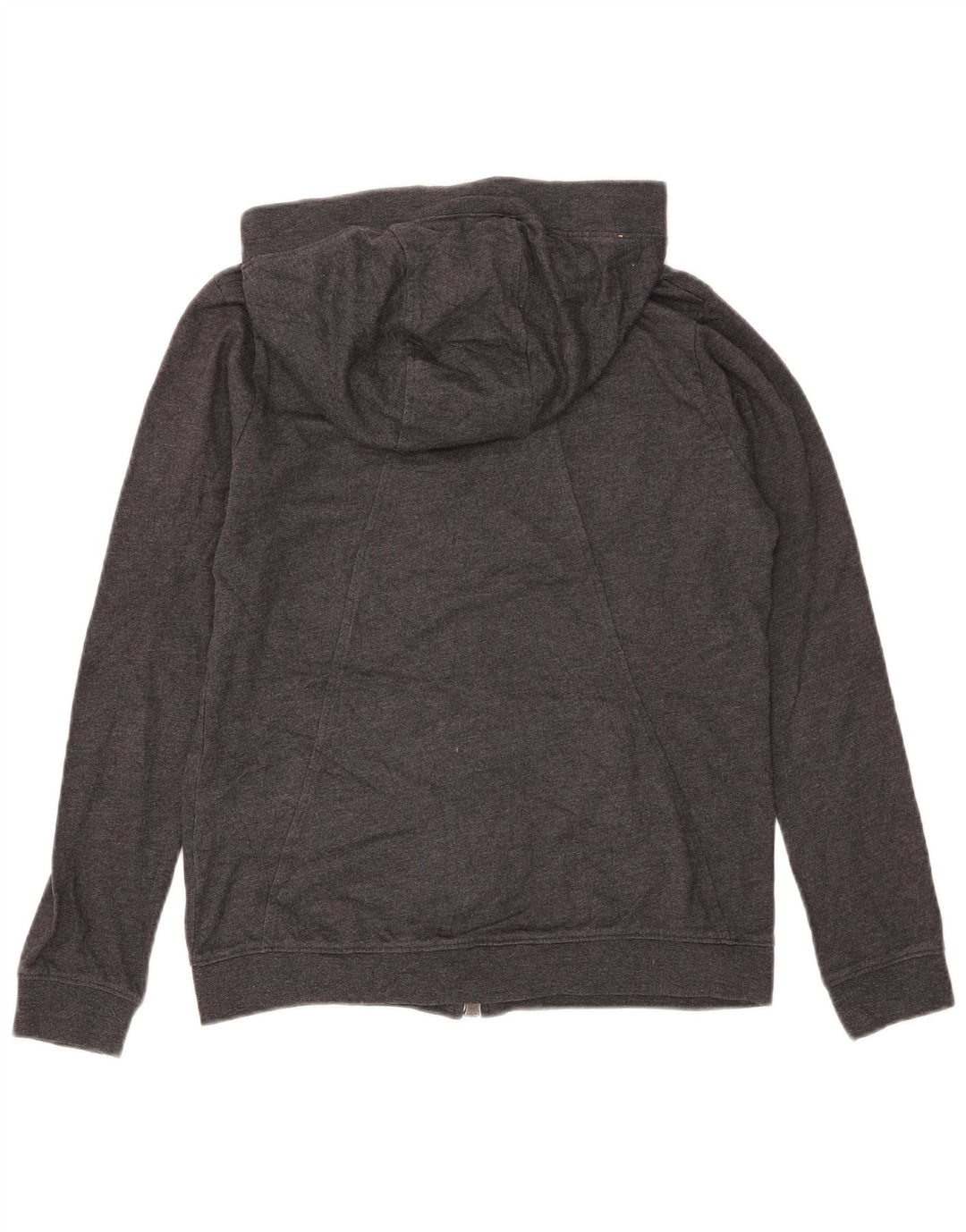 Nike Damen Zip Hoodie Pullover UK 14 Mittelgraues Polyester