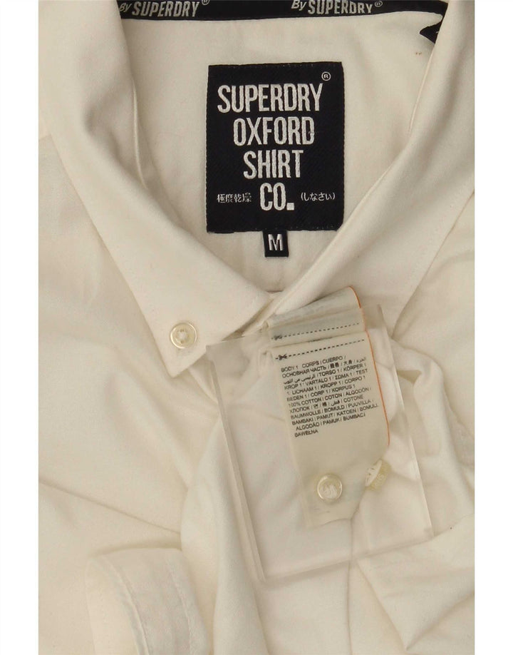 Superdry Herren-Hemd aus mittelweißer Baumwolle