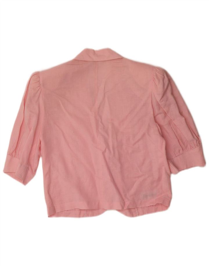 Incom Damen Kurzarm-Blazer mit 2 Knöpfen IT 44 Mittelrosa