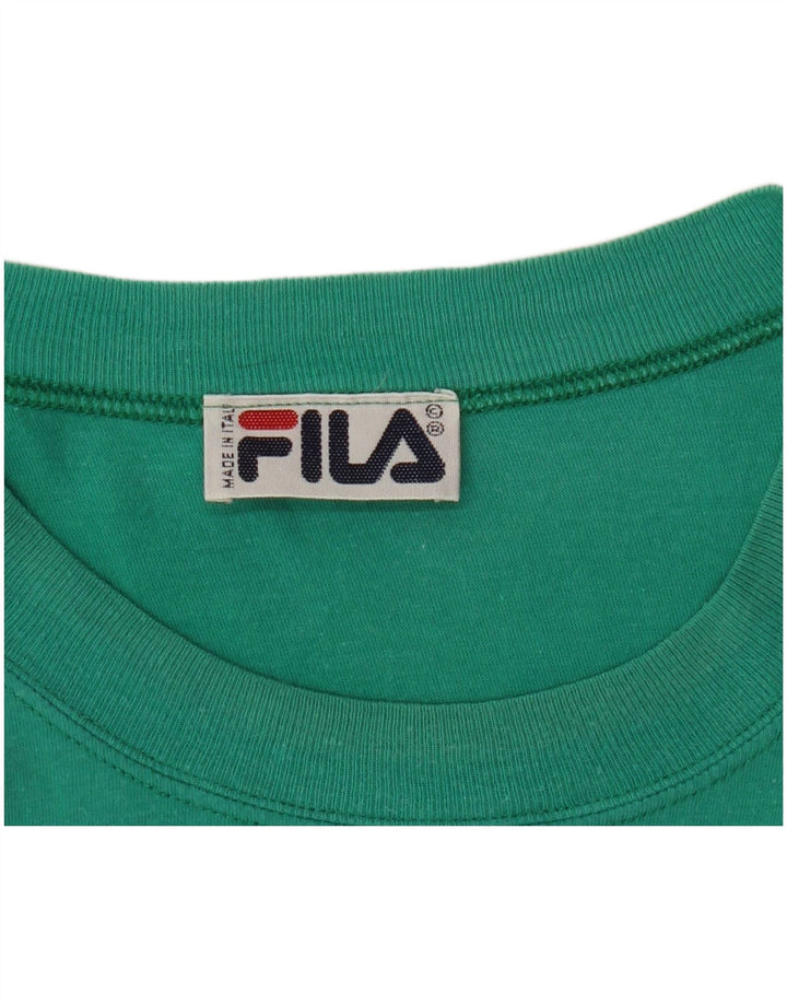 Fila Herren Grafik T-Shirt Top XL Grün