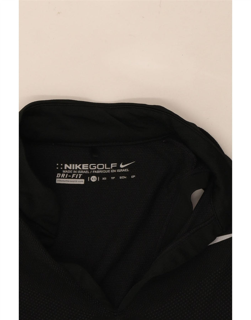 NIKE Womens Dri Fit Sleeveless Polo Shirt UK 4 XS Black Vintage Nike and Second-Hand Nike from Messina Hembry 