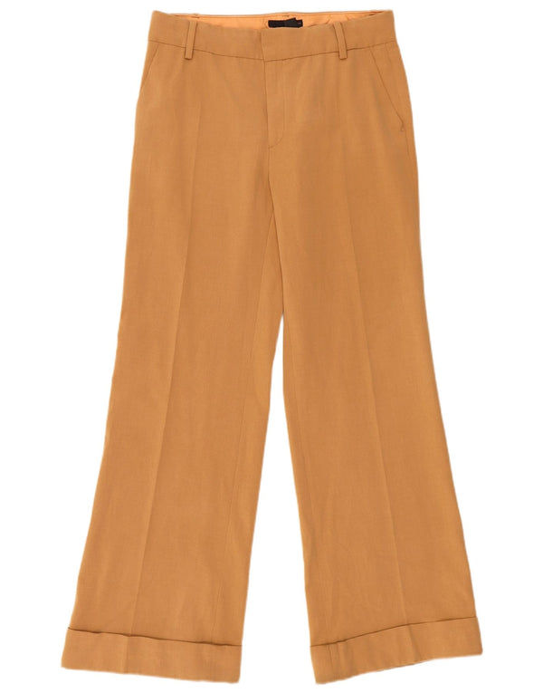 Zara Damen Freizeithose mit weitem Bein, EU 38, Größe S, W28, L31, Beige