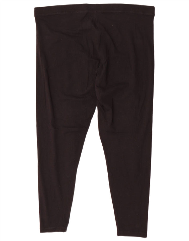 Marks & Spencer Damen Leggings UK 20 2XL Schwarze Baumwolle
