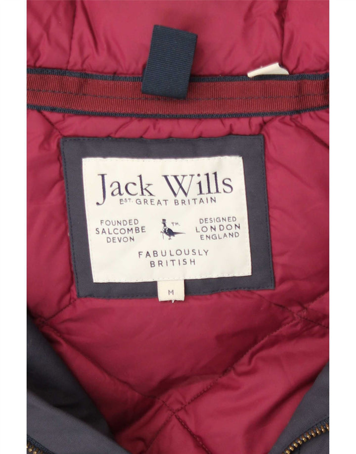 Jack Wills wattierte Herrenjacke mit Kapuze, UK 38, mittelmarineblau