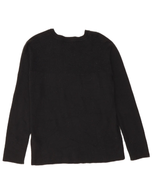 Marks & Spencer Damen-Pullover mit U-Boot-Ausschnitt, Gr. 6, XS, schwarze Viskose