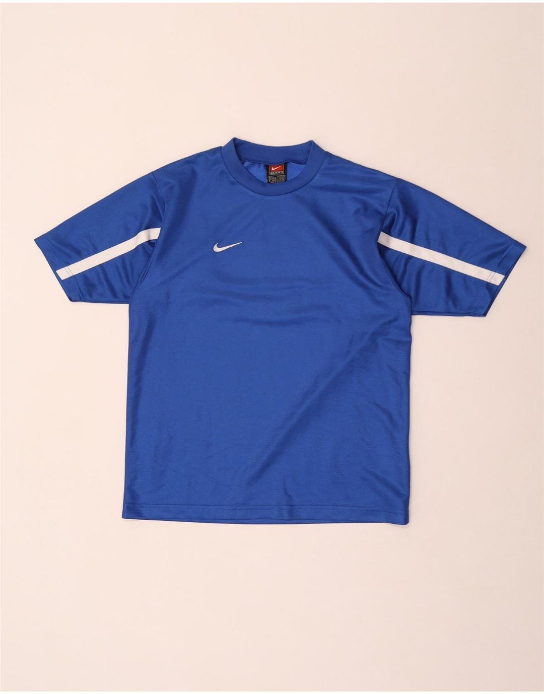 Nike Herren T-Shirt Top UK 36/38 Small Blaues Colourblock-Polyester