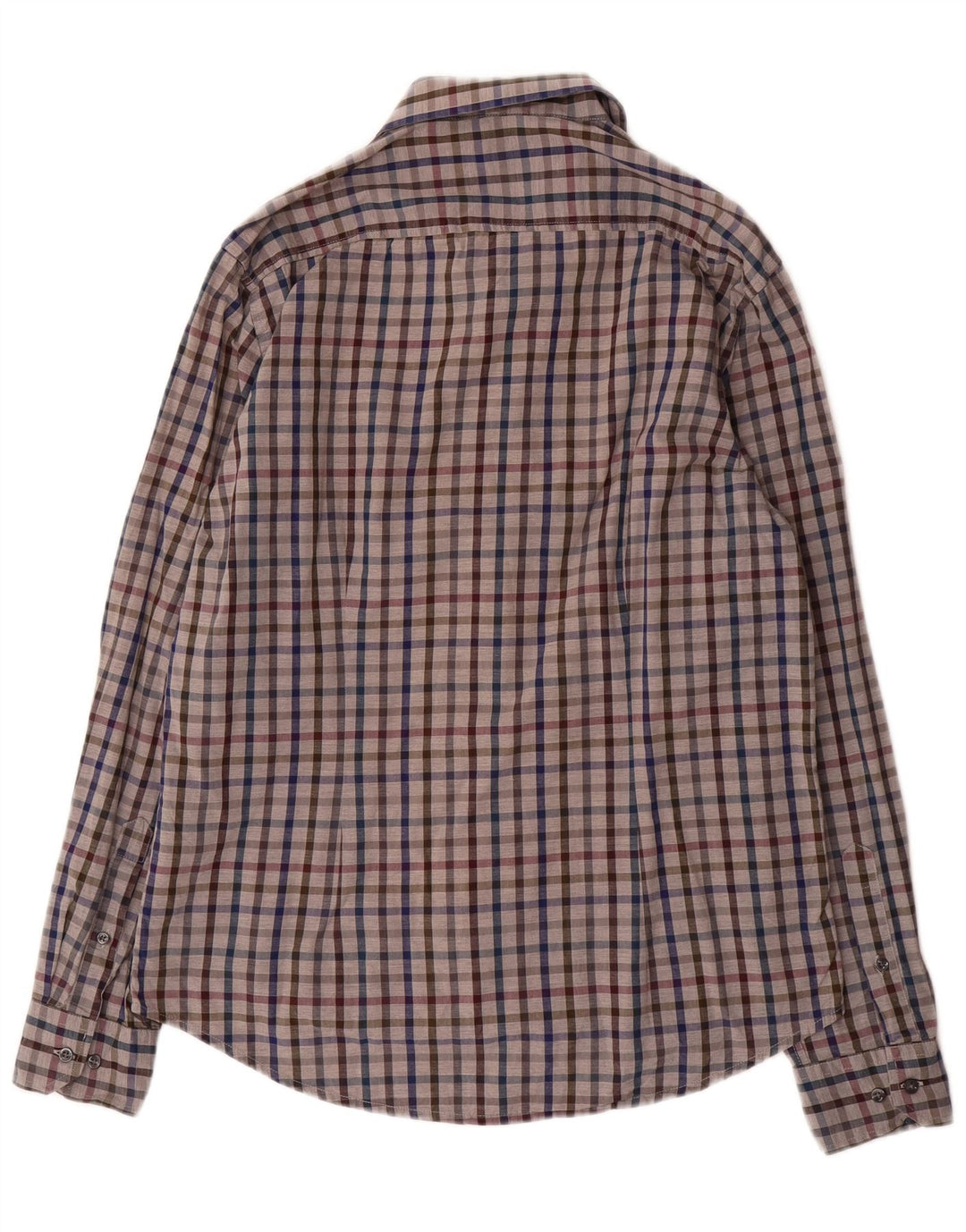 Dack's Slim-Fit-Hemd für Herren, groß, grau kariert, Baumwolle