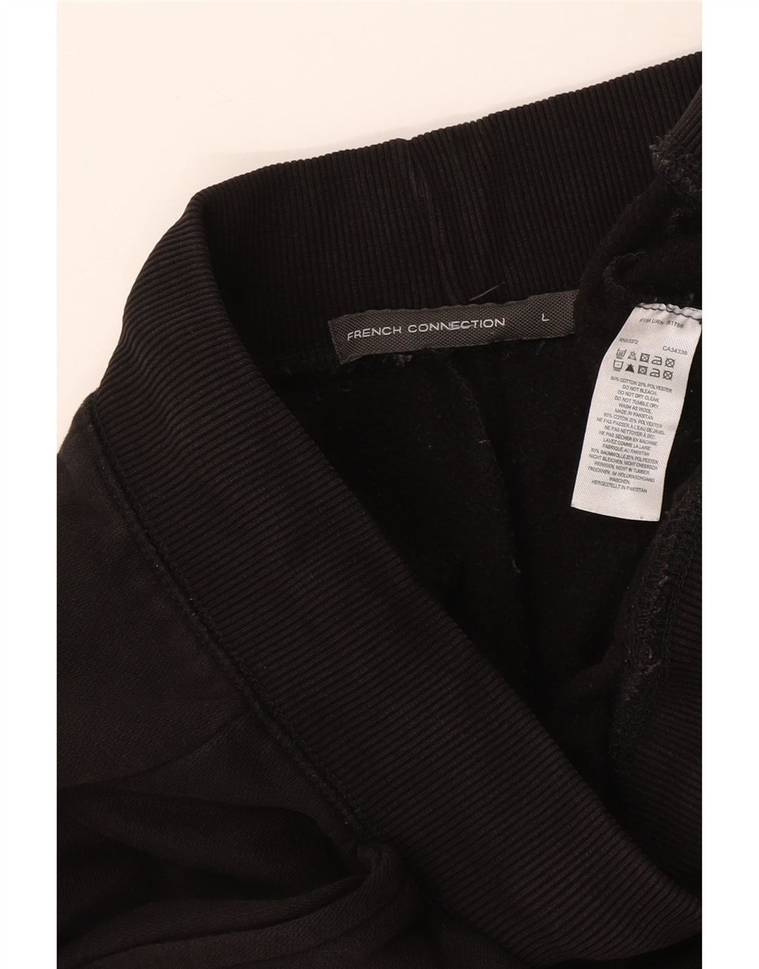 FRENCH CONNECTION Herren-Trainingshose, Jogginghose, Größe L, Schwarz, Baumwolle