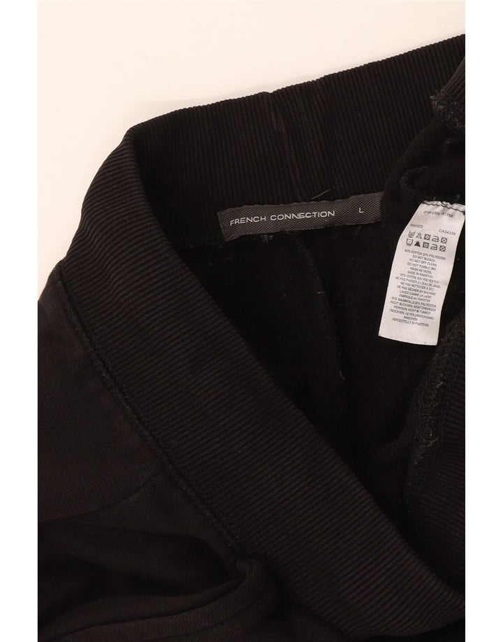 FRENCH CONNECTION Herren-Trainingshose, Jogginghose, Größe L, Schwarz, Baumwolle