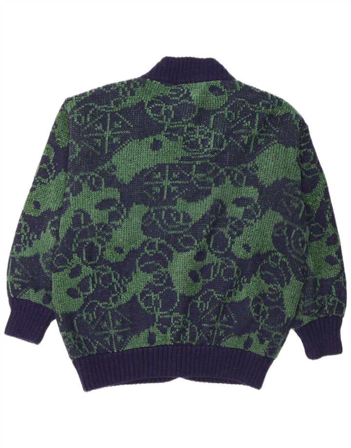 Marzia Herren Strickjacke 2XL Marineblau Geometrisch