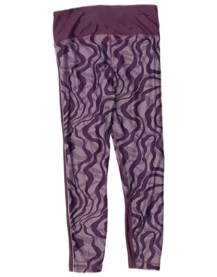 Under Armour Damen Heat Gear Leggings mit abstraktem Muster, UK 14, mittelviolett