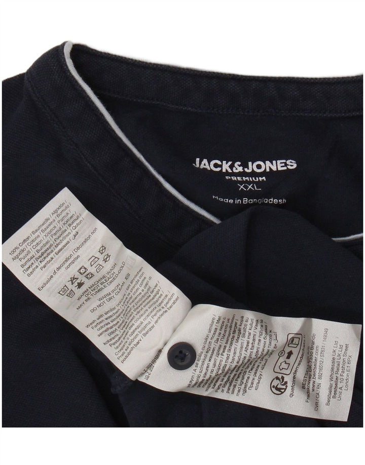JACK & JONES Herren Poloshirt 2XL Marineblau Baumwolle