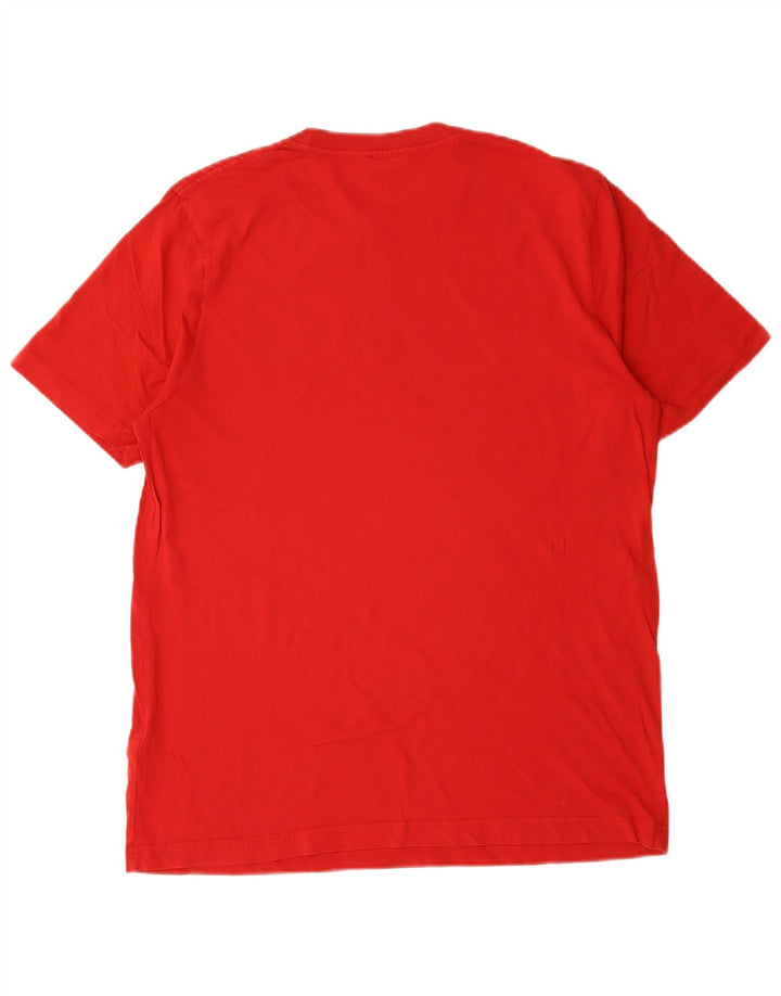 Diesel Herren Grafik-T-Shirt-Oberteil aus mittelroter Baumwolle