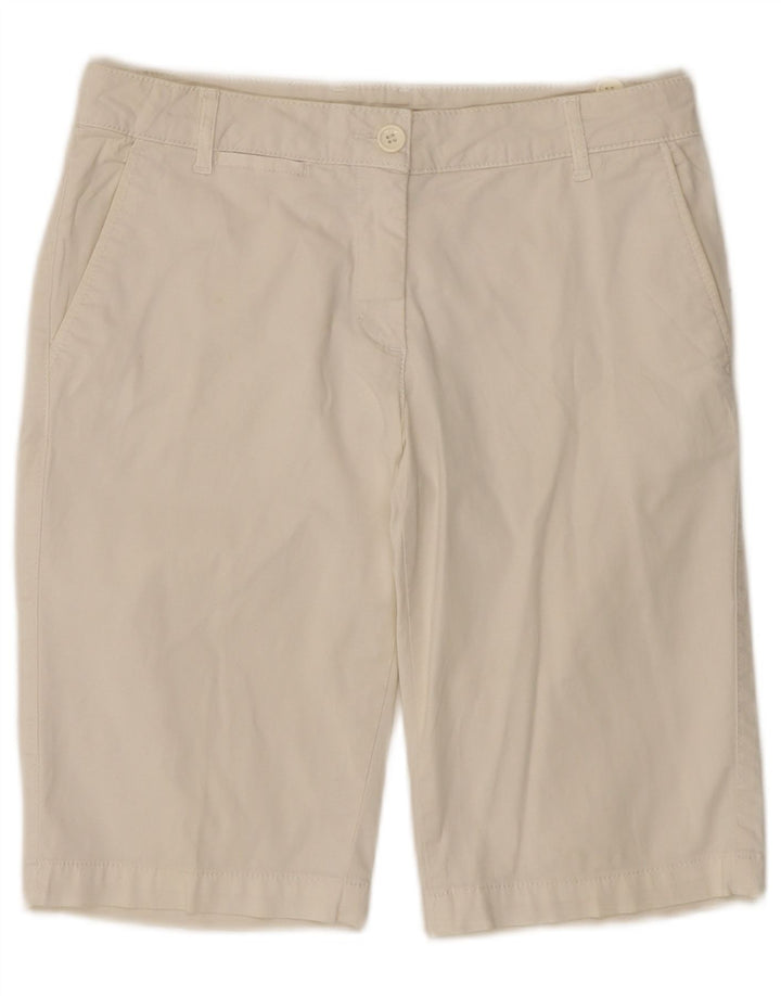 Slam Damen Chinoshorts IT 42 Medium W30 Weiße Baumwolle