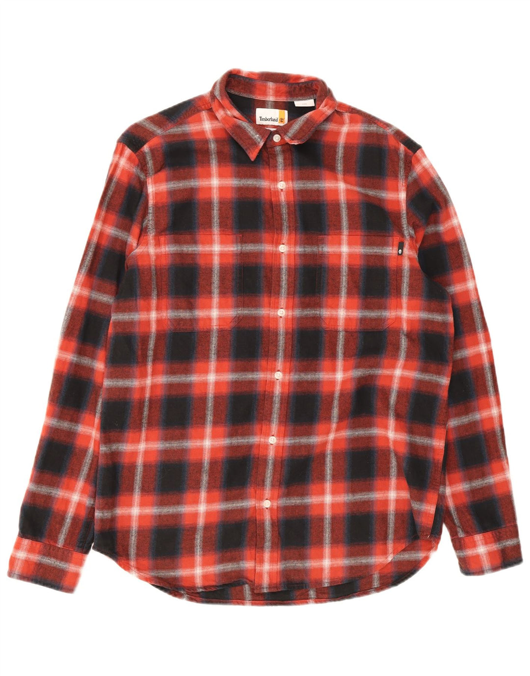 Timberland Herren-Flanellhemd mit normaler Passform, groß, marineblau, kariert, Baumwolle