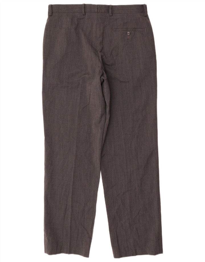 Gerade Herren-Anzughose von Marks & Spencer, W32, L31, grau, Polyester
