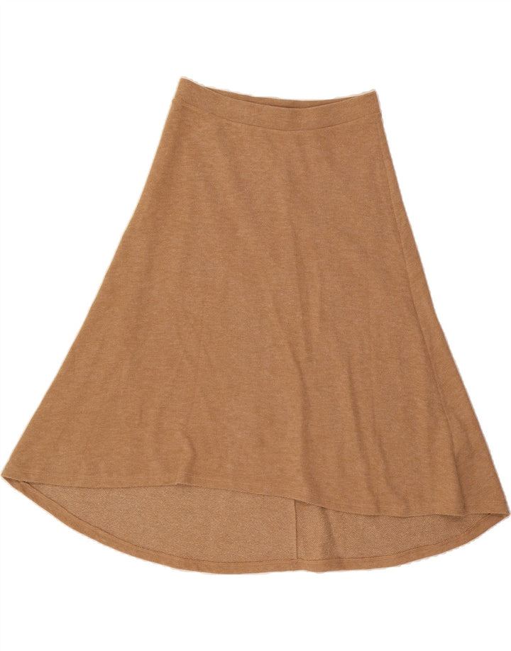MARKS & SPENCER Womens A-Line Skirt UK 12 Medium W30 Beige Polyester Vintage Marks & Spencer and Second-Hand Marks & Spencer from Messina Hembry 