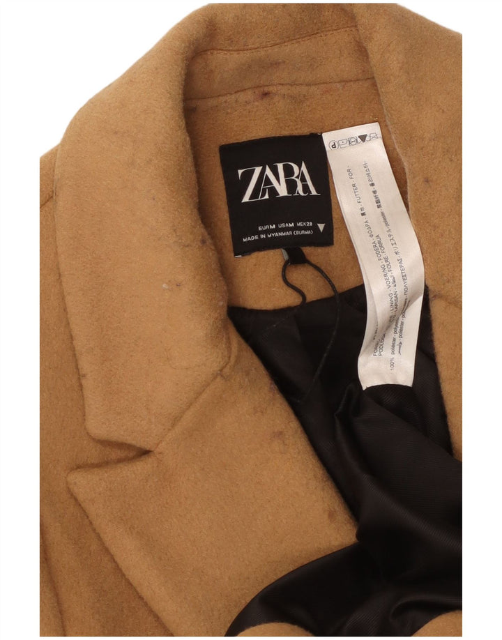 Zara Damen Mantel UK 14 Medium Beige