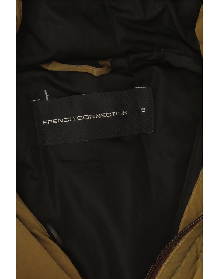 French Connection Herren-Jacke mit Kapuze, gepolstert, UK 36, Größe S, Khaki, Polyester