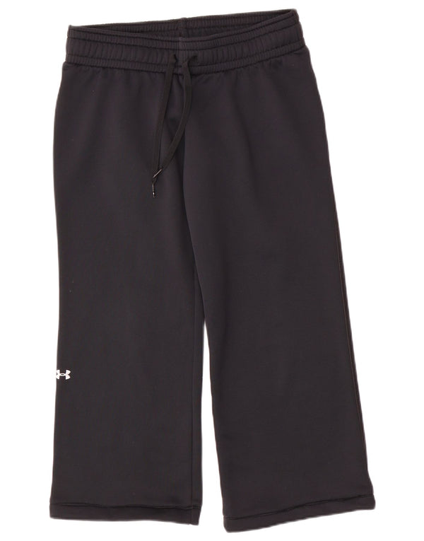 UNDER ARMOUR Damen Crop-Trainingshose UK 10 Small Schwarz
