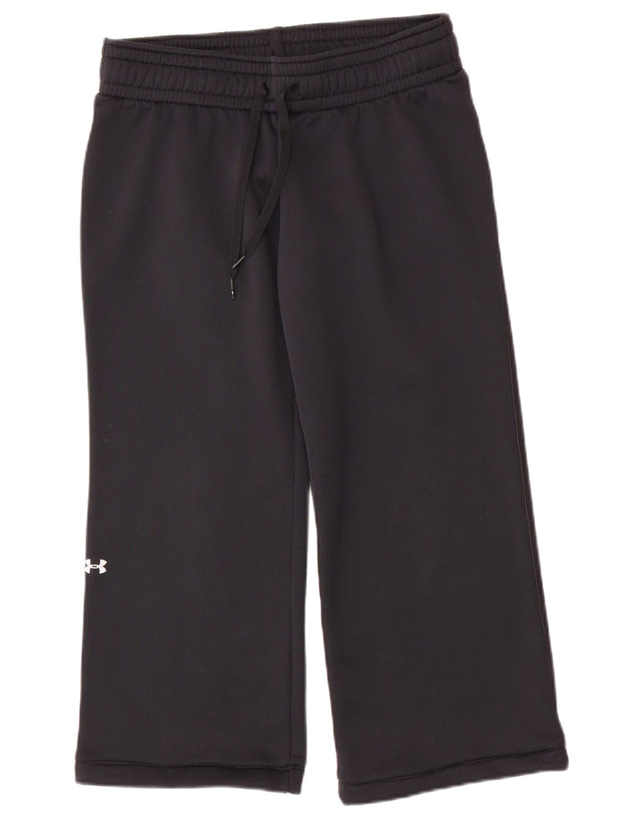 UNDER ARMOUR Damen Crop-Trainingshose UK 10 Small Schwarz