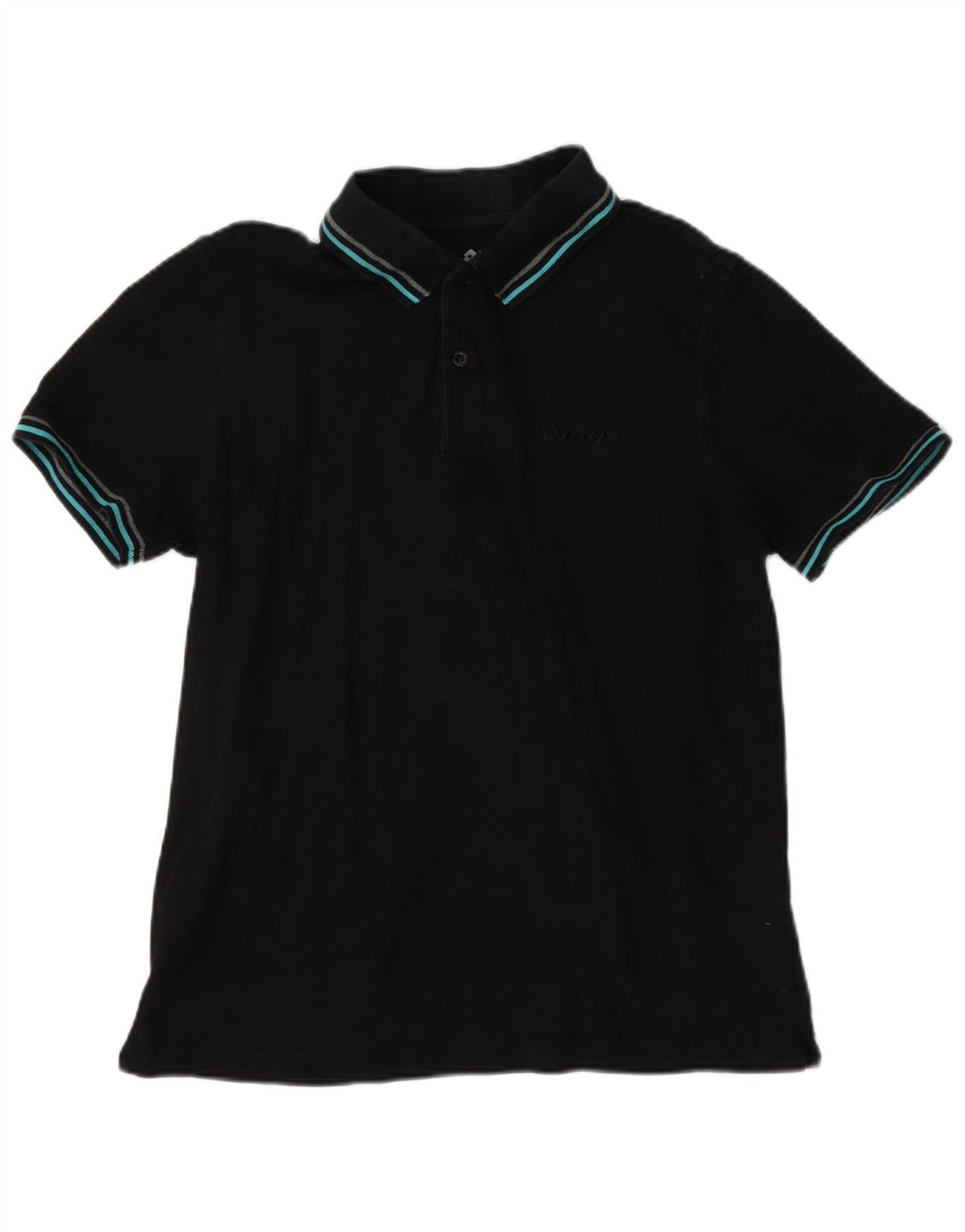 Lotto Herren-Poloshirt, Größe S, schwarze Baumwolle