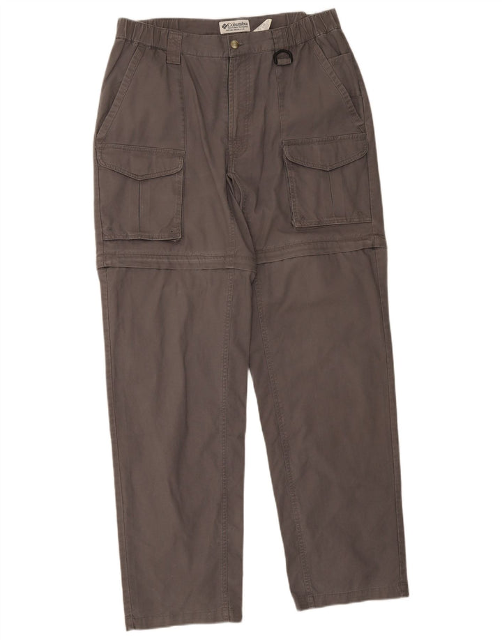Columbia Herren gerade Cargohose W32 L34 graue Baumwolle