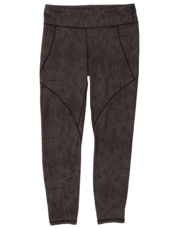 Patagonia Damen Leggings UK 14 Large Graues geometrisches Polyester