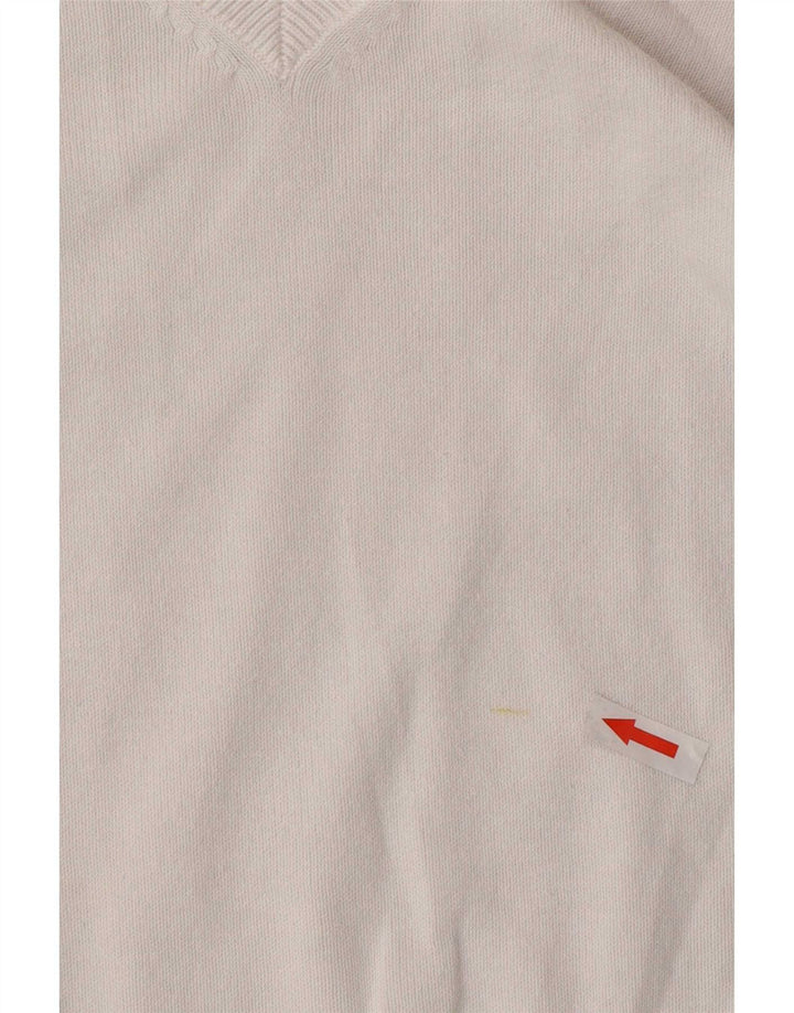 Zara Damen-Pullover mit V-Ausschnitt, Gr. 10, Größe S, Weiß