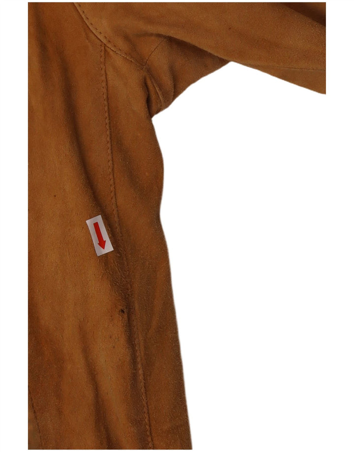 Vintage Herren Wildleder Bomberjacke UK 42 XL Braunes Leder