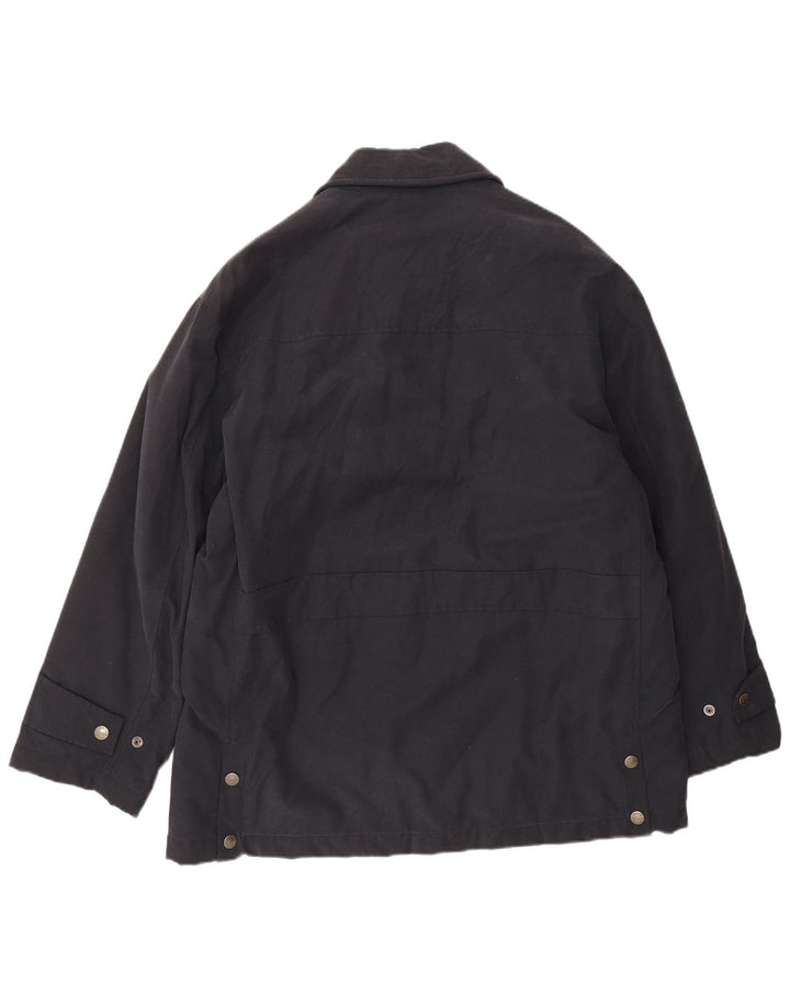 Belfe Herren-Windbreaker-Jacke, UK 38, mittelmarineblaue Baumwolle