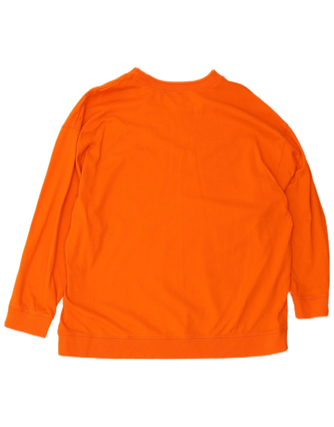 ZARA Damen Sweatshirt-Pullover UK 16 Large Orange Baumwolle