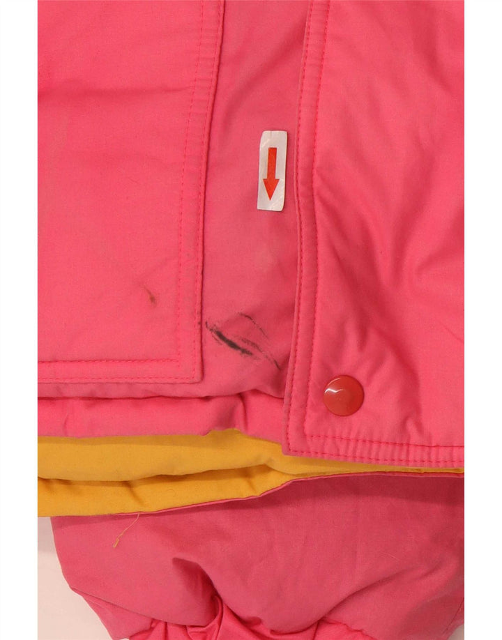 Vintage Herren Kapuzenmantel gepolstert UK 42 XL Rosa Polyester