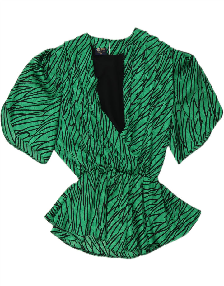 C&A Damen Blusentop EU 46 XL Grün gestreift