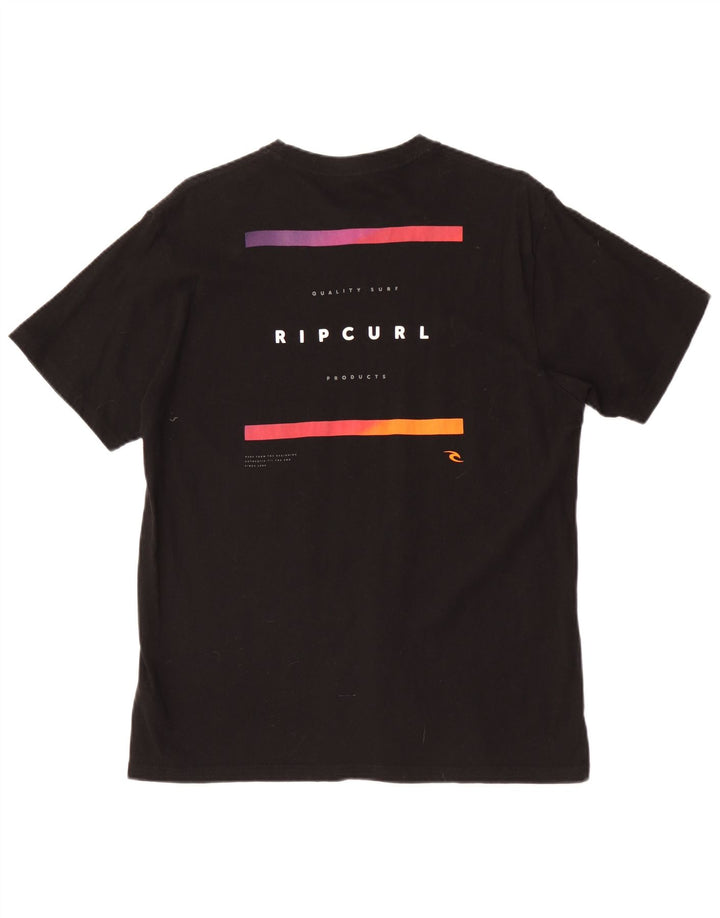 Rip Curl Herren-T-Shirt mit Standard-Passform, Grafik, Größe L, Schwarz, Baumwolle