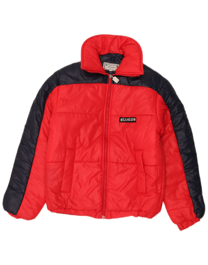 Stratos Wattierte Damenjacke IT 44 Mittelrotes Colourblock-Polyamid