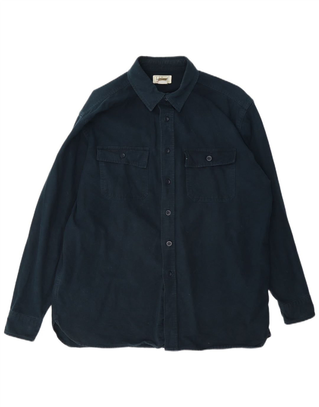 L.L.Bean Herren-Hemd, reguläre Passform, groß, marineblau, Baumwolle