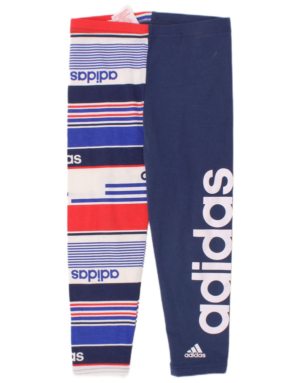 Adidas Mädchen-Grafik-Leggings, 3–4 Jahre, mehrfarbig, gestreift, Baumwolle