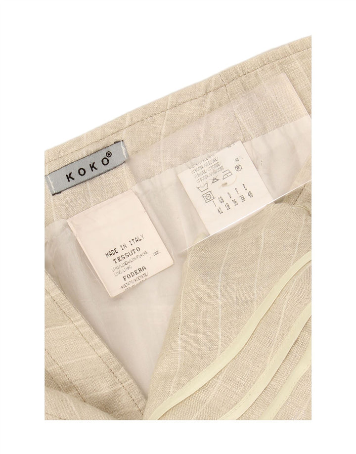 VINTAGE Womens 3 Button 2 Piece Skirt Set UK 10 Small W32  Off White Vintage Vintage and Second-Hand Vintage from Messina Hembry 