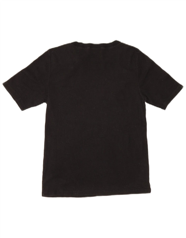 Zara Damen Grafik T-Shirt Top UK 14 Large Schwarz