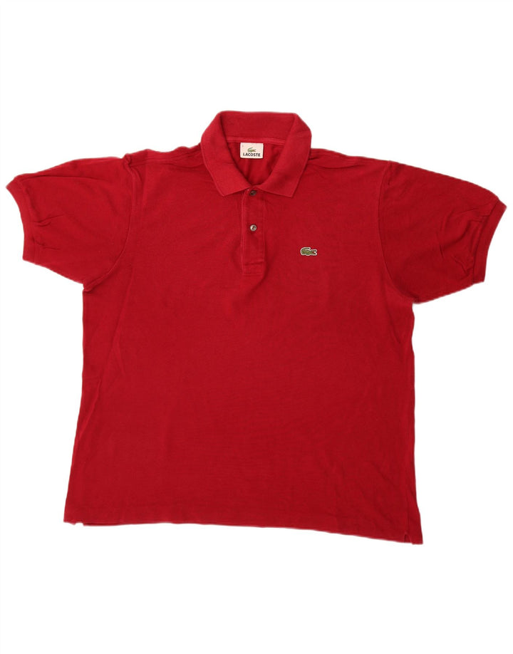Lacoste Herren-Poloshirt, Größe 5, große rote Baumwolle