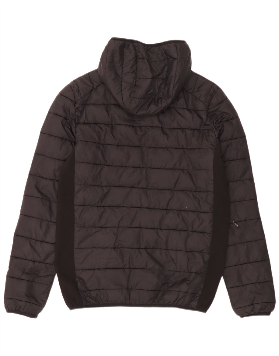 Ellesse Herren-Jacke mit Kapuze, gepolstert, Größe S, UK 36, aus schwarzem Nylon