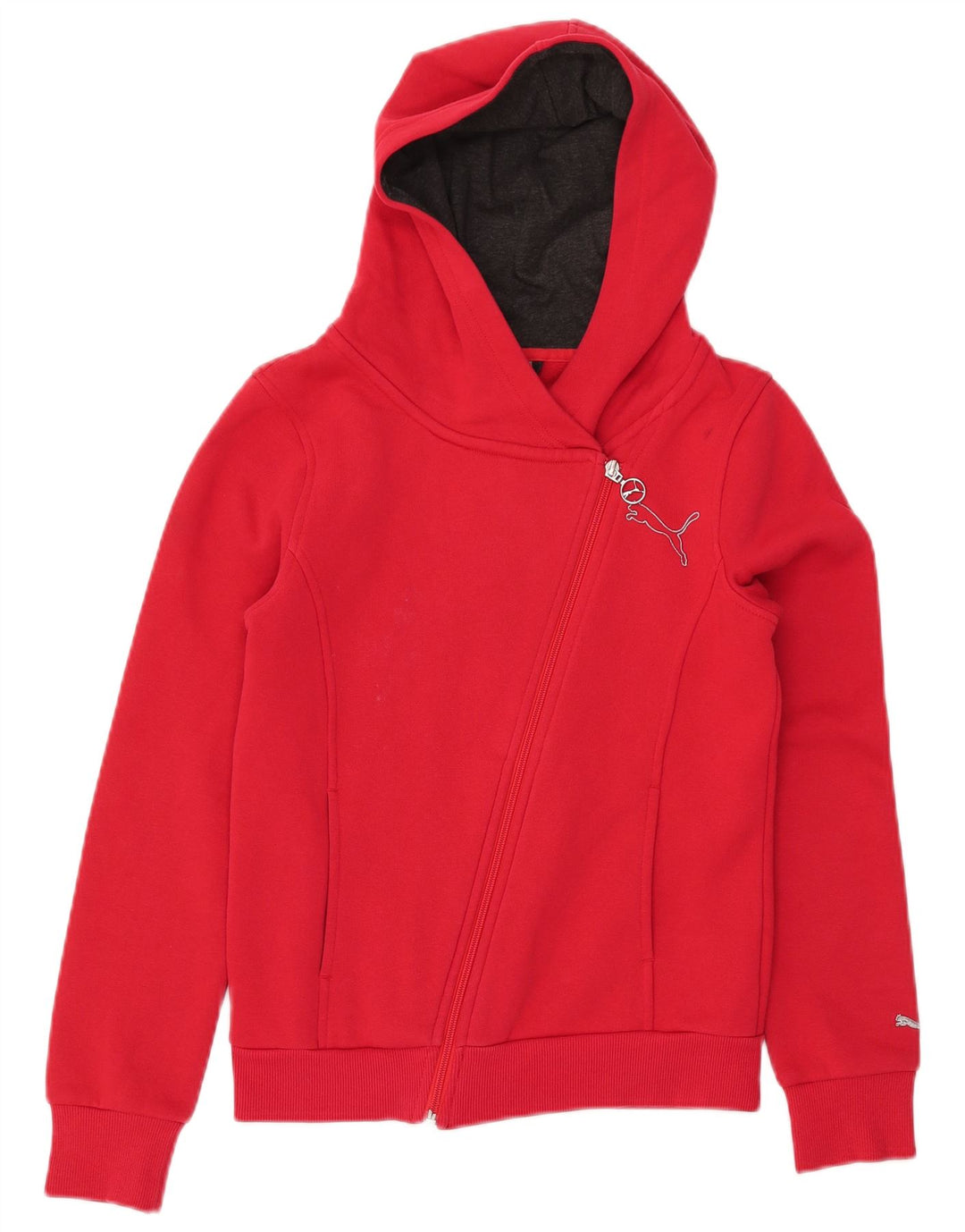 PUMA Damen Zip Hoodie Pullover UK 10 Small Rot